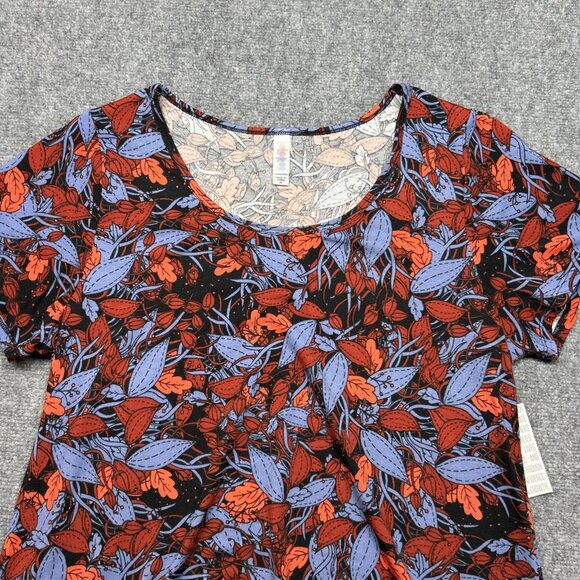 LulaRoe Lot of 2 Classic T-Shirt Womens XL Multicolor Floral Stretch New - Picture 6 of 7